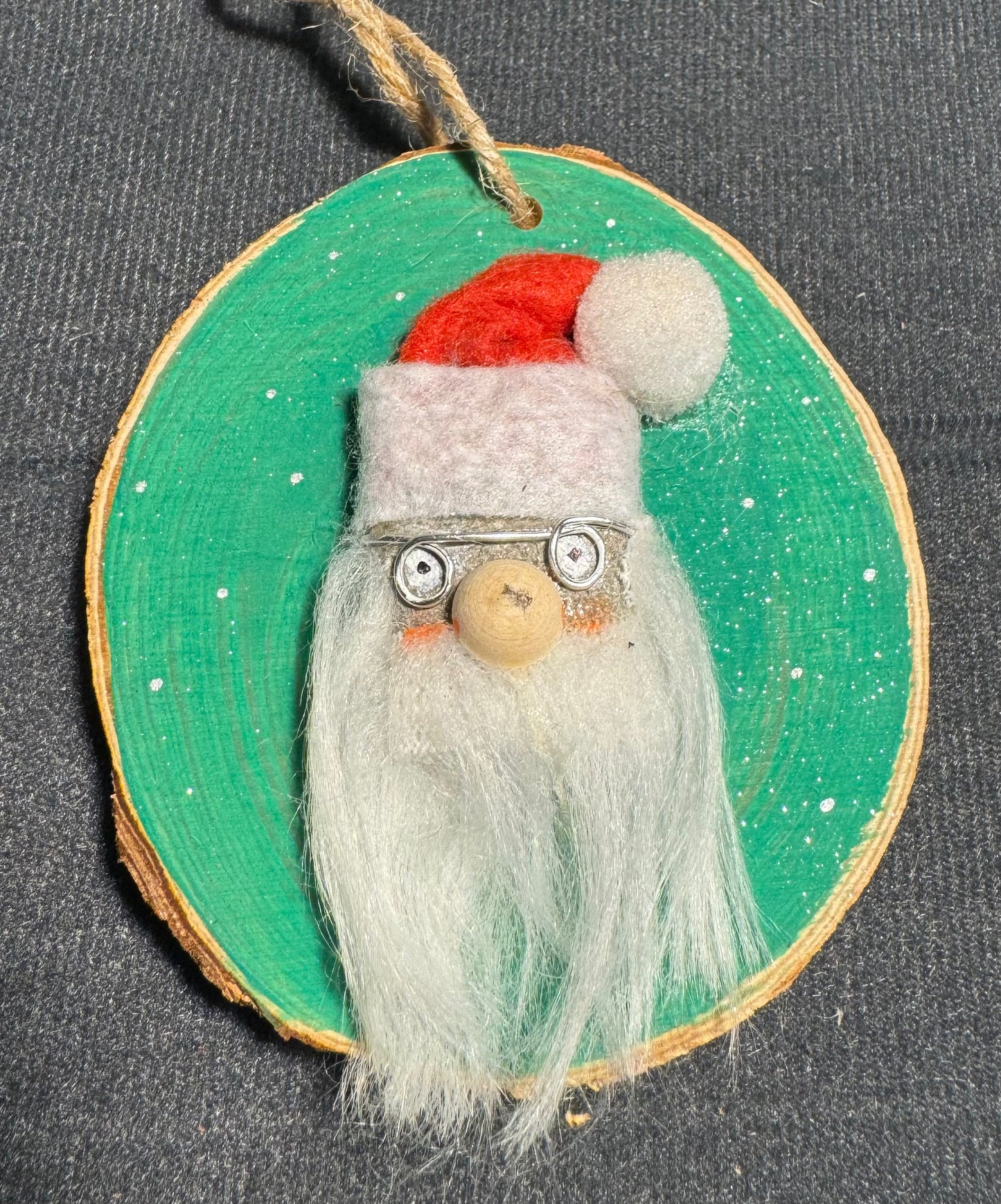 Santa Claus log art