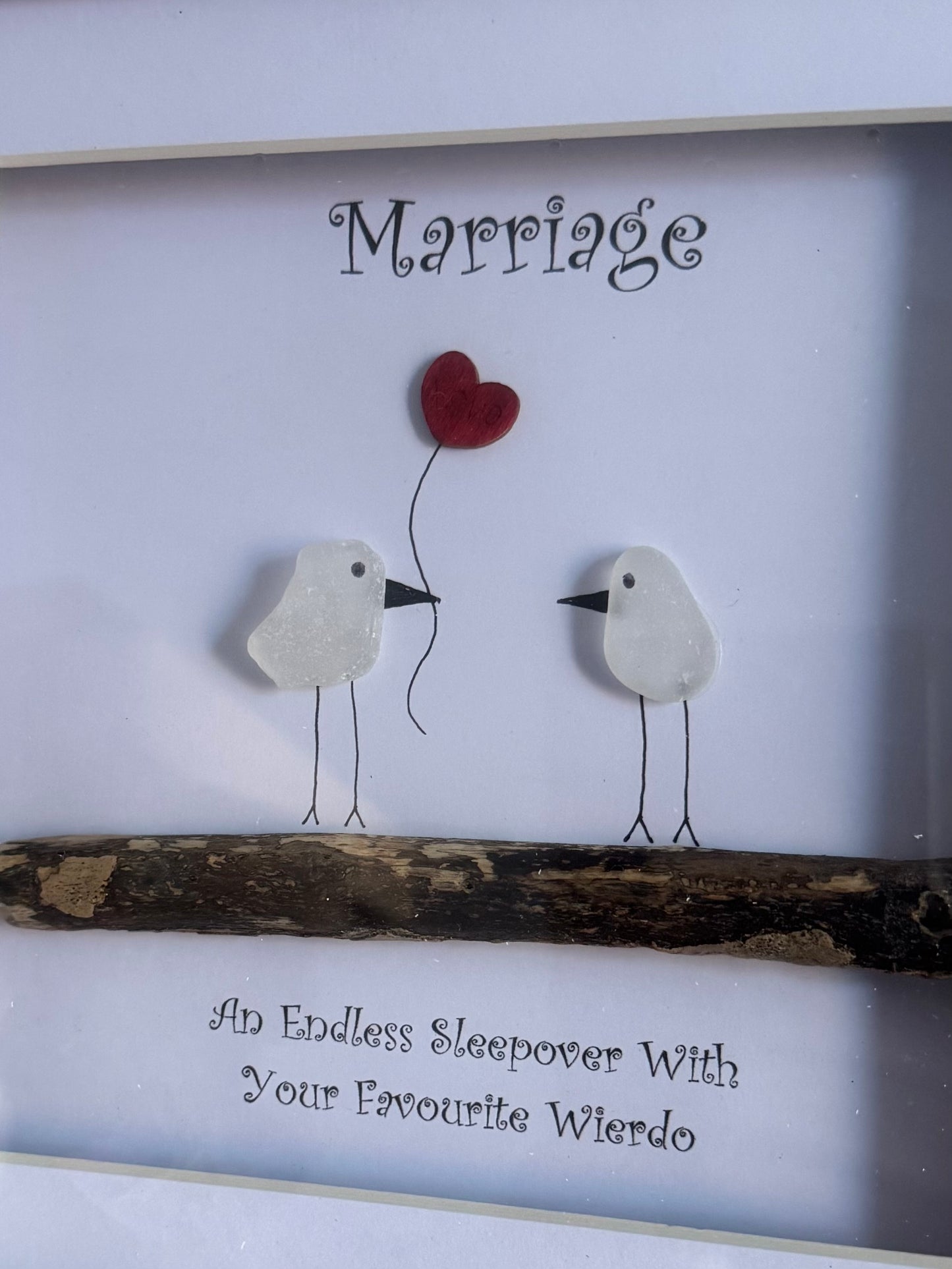 Sea glass Marriage frame
