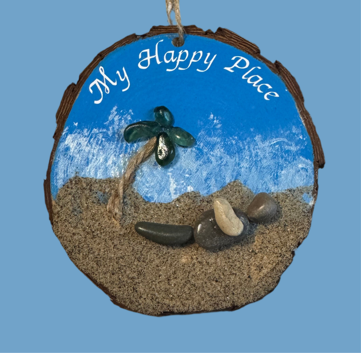 My happy place palm tree log