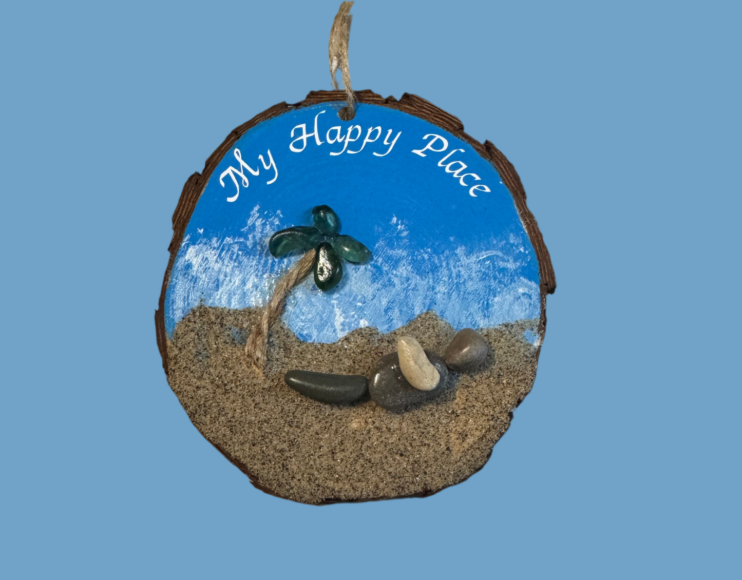 My happy place palm tree log
