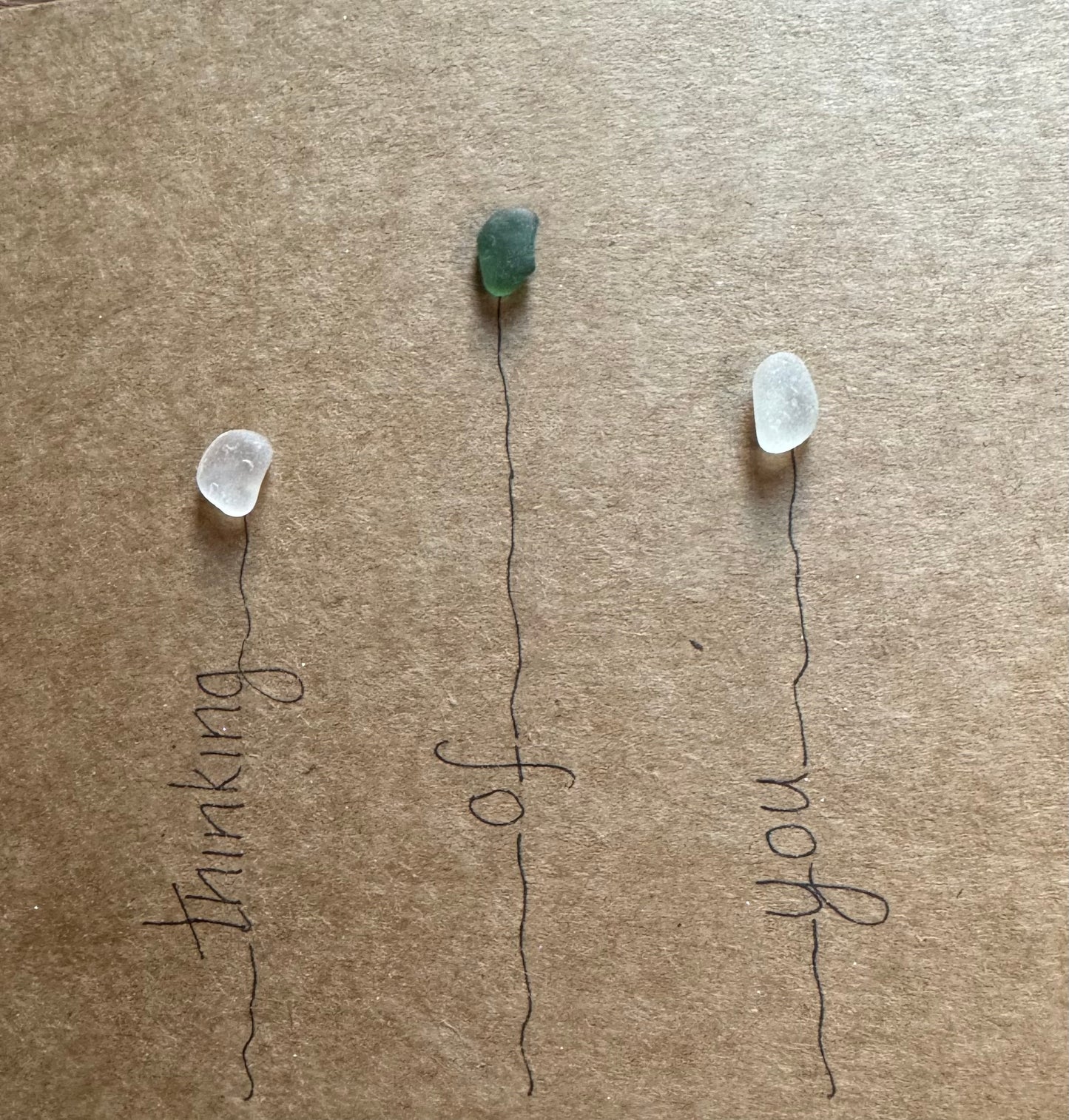 Sea glass thinking of you card