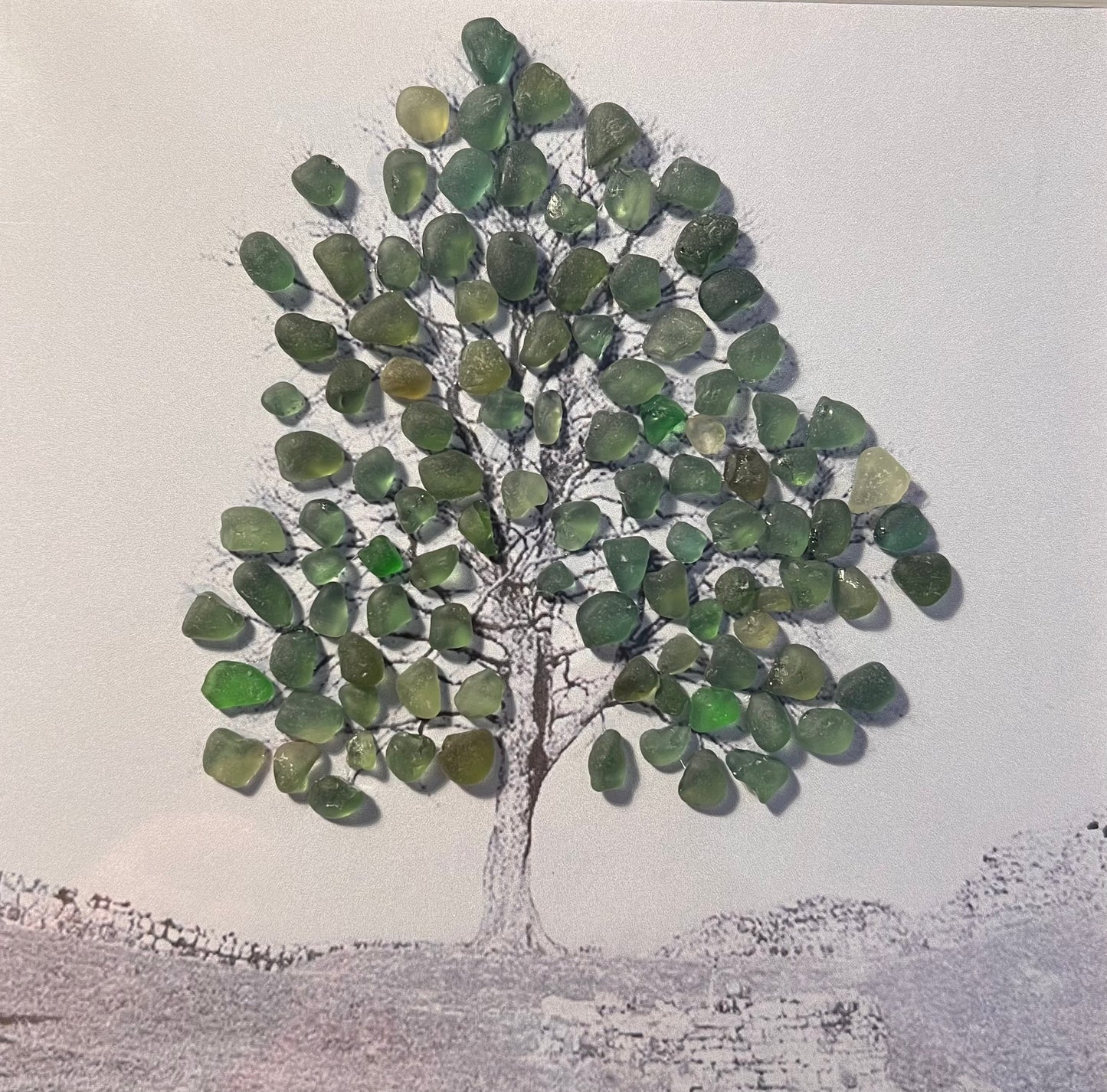 Sycamore gap sea glass tree frame