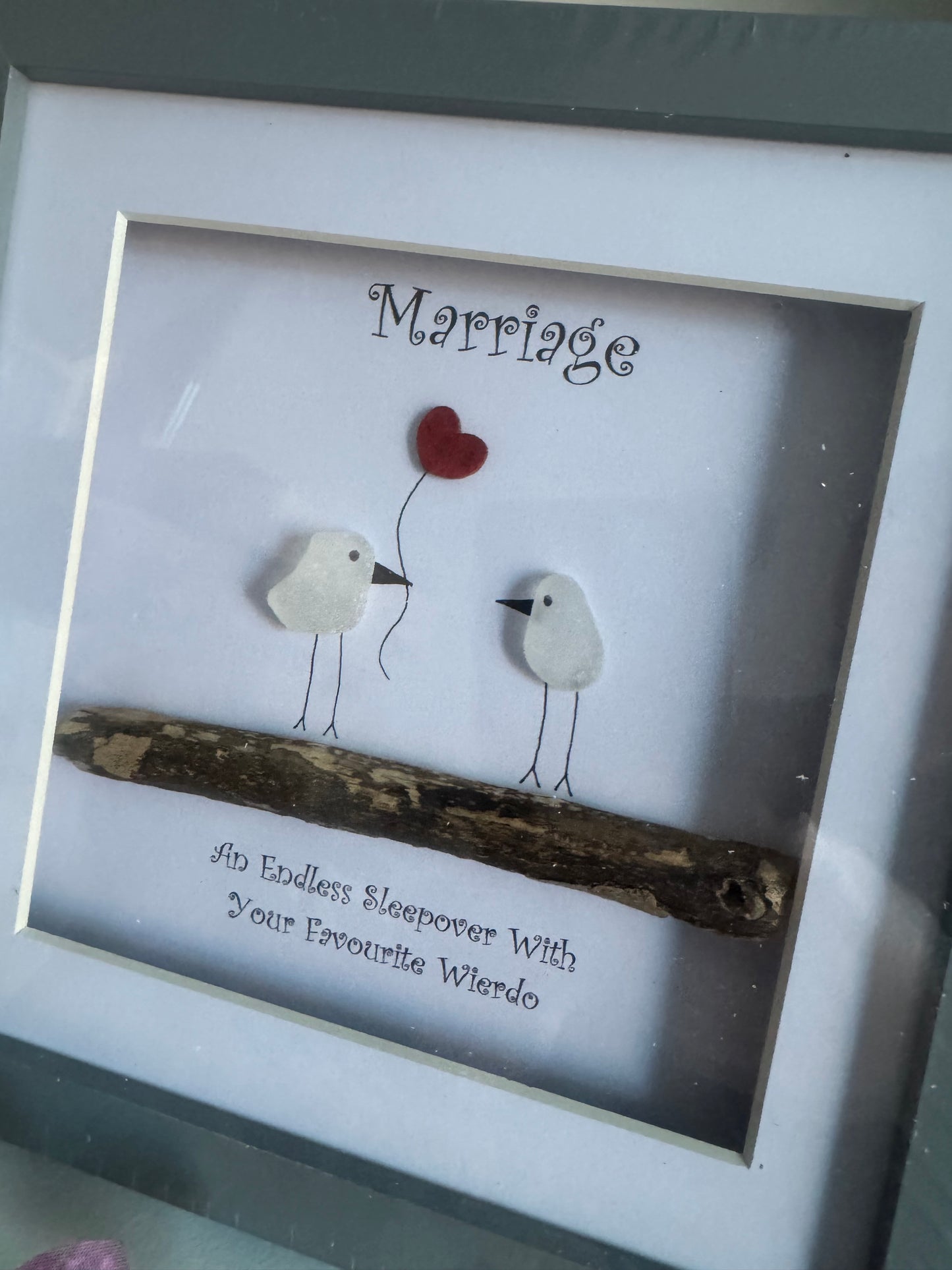 Sea glass Marriage frame
