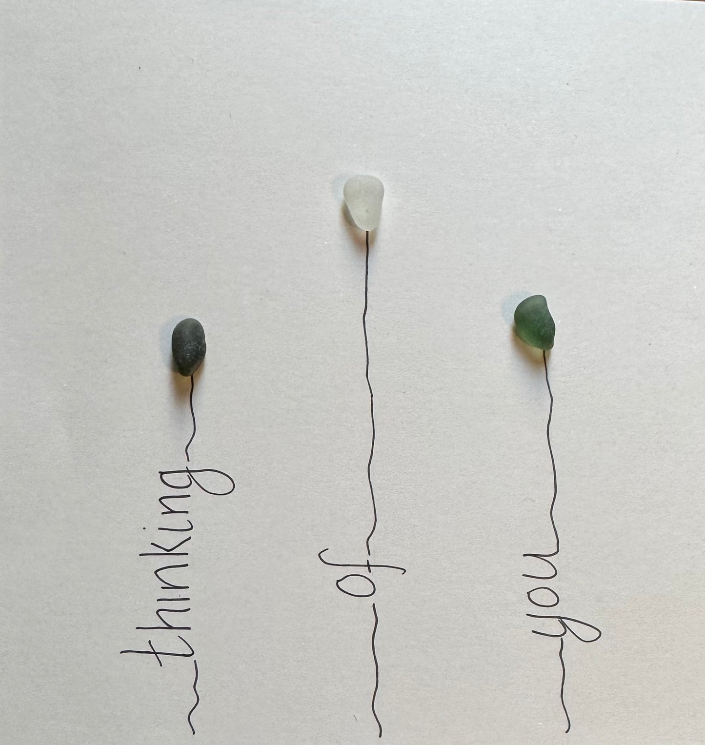 Sea glass thinking of you card