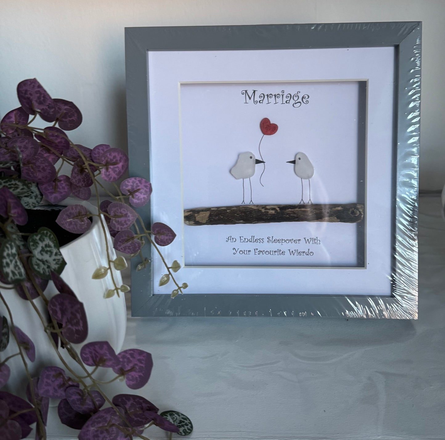 Sea glass Marriage frame