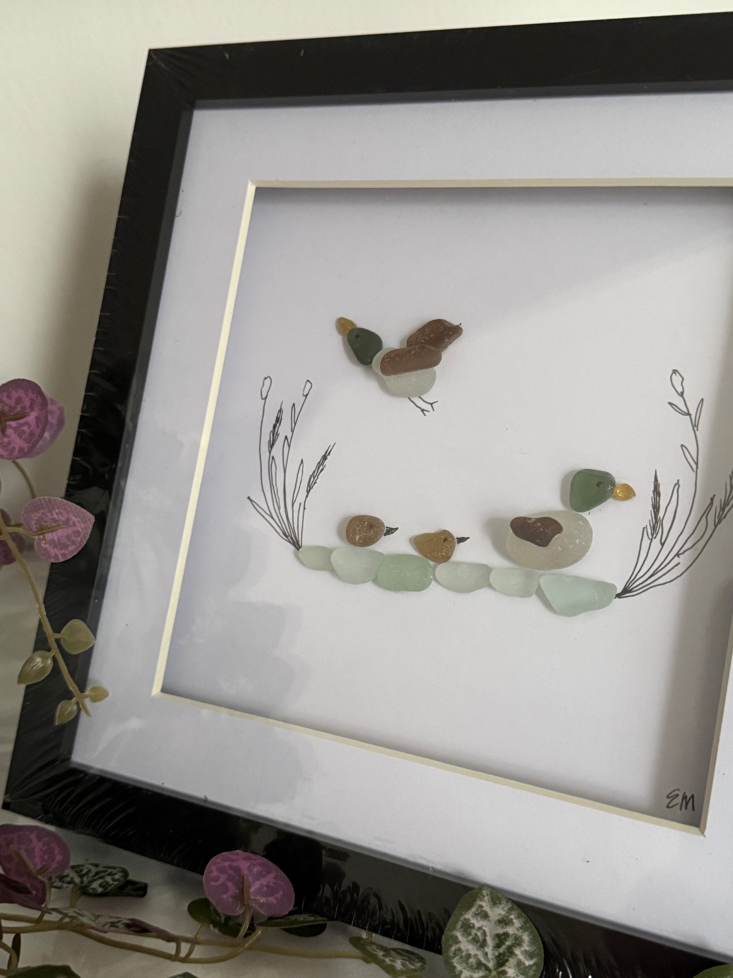 Sea Glass duck frame