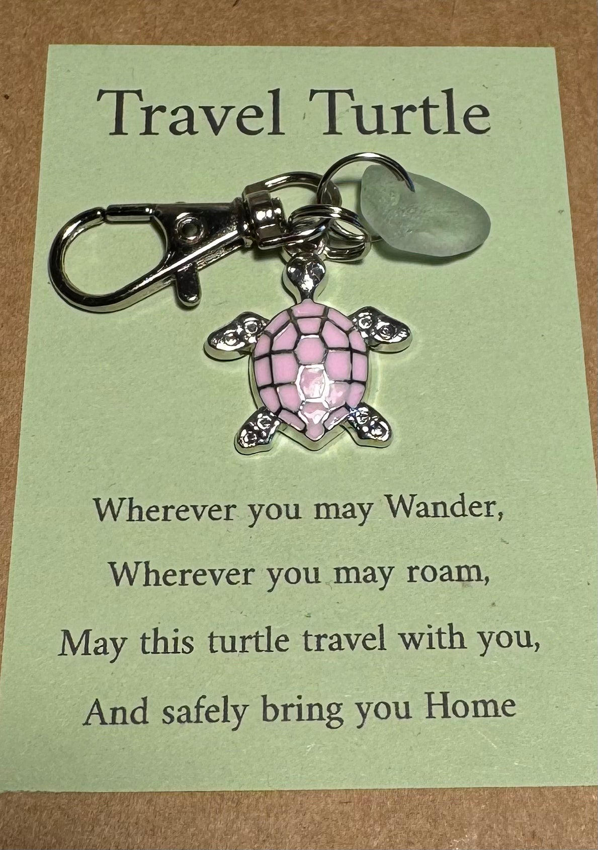 Travel Turtle with sea glass