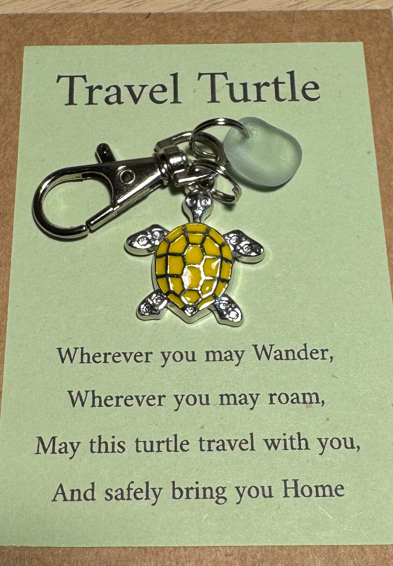 Travel Turtle with sea glass