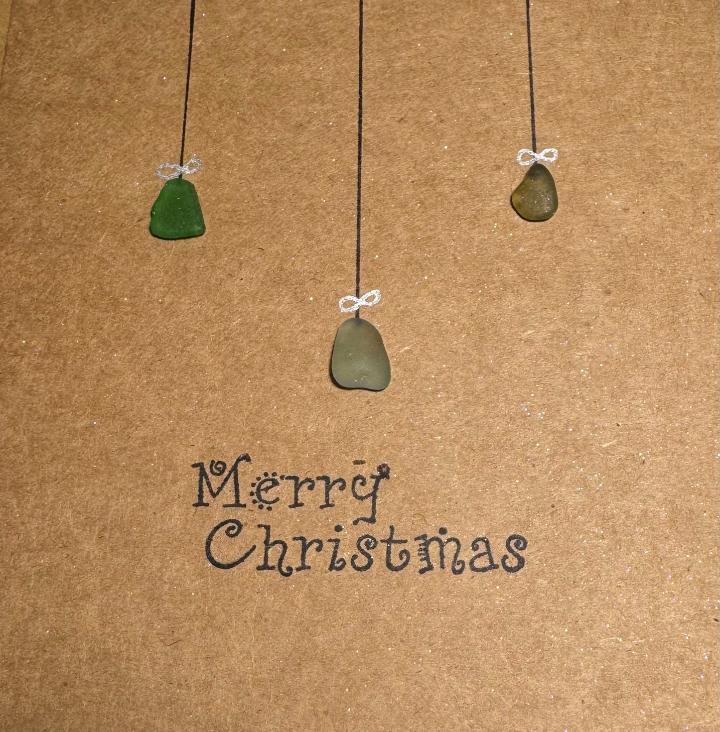 Sea glass Bauble Christmas cards