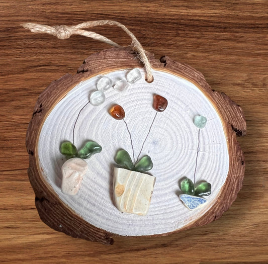 Plant pot Log Art