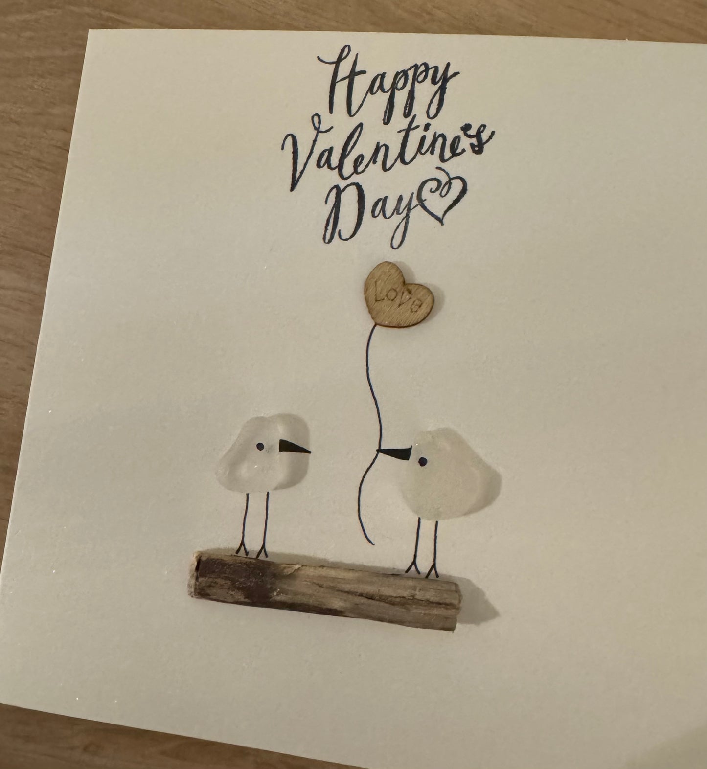 Sea Glass Valentines card