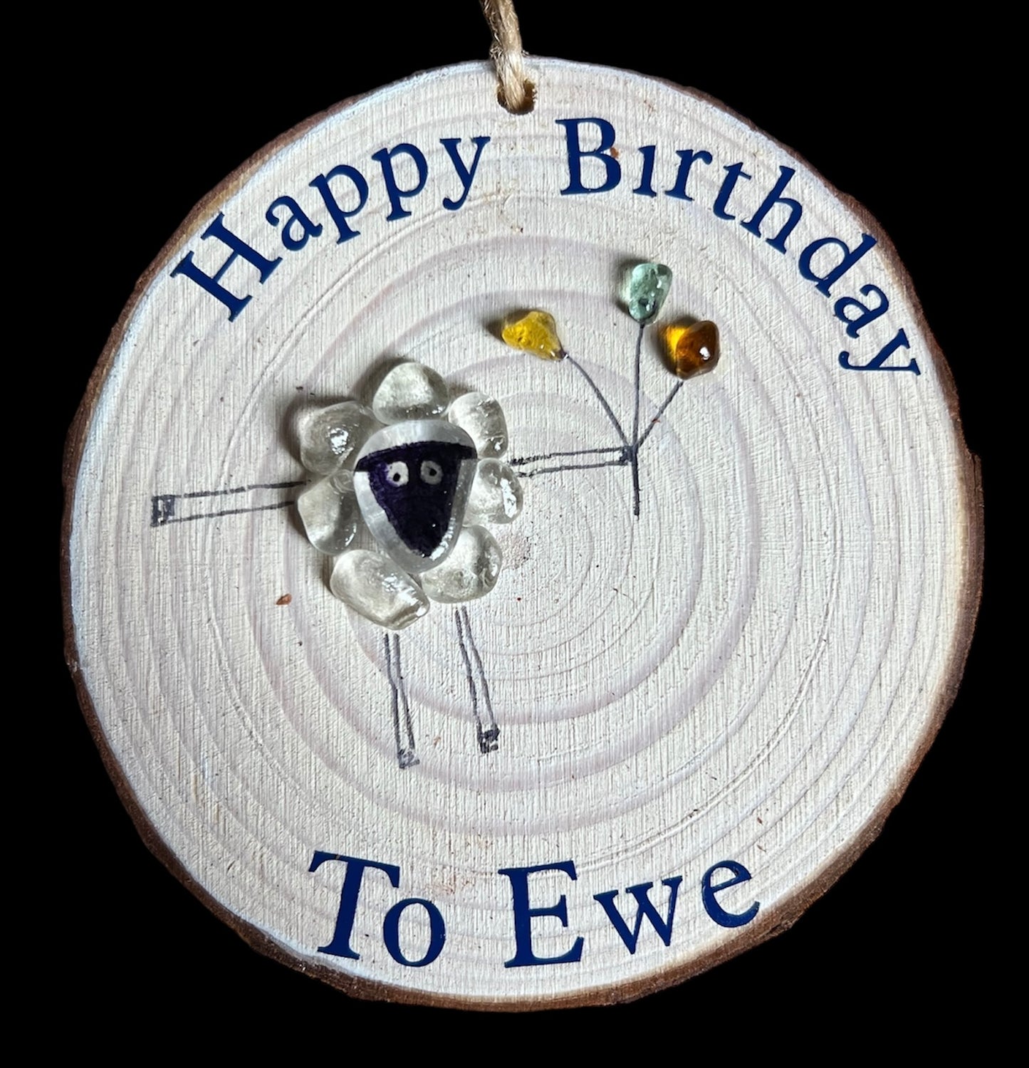 Happy Birthday to Ewe Log Art