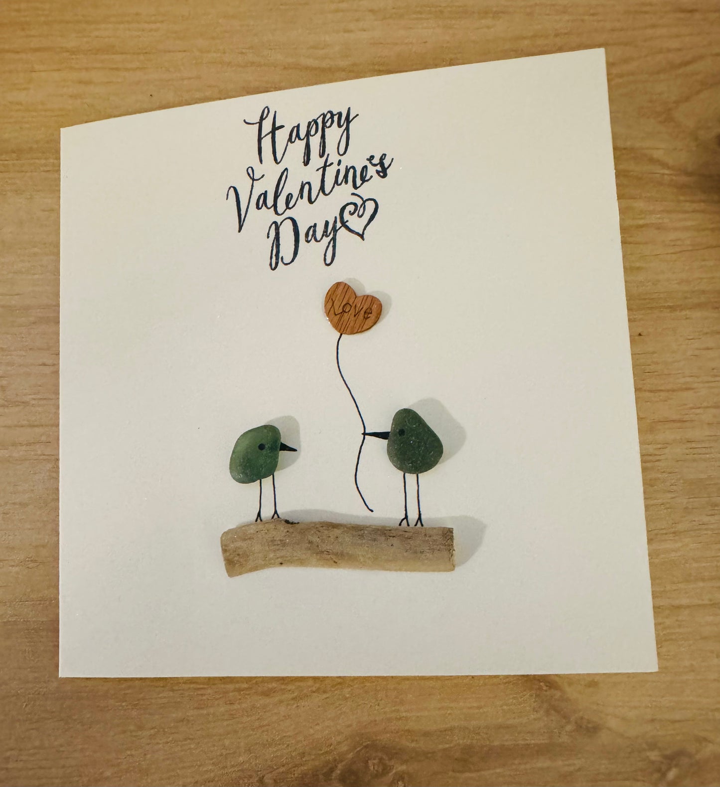 Sea Glass Valentines card